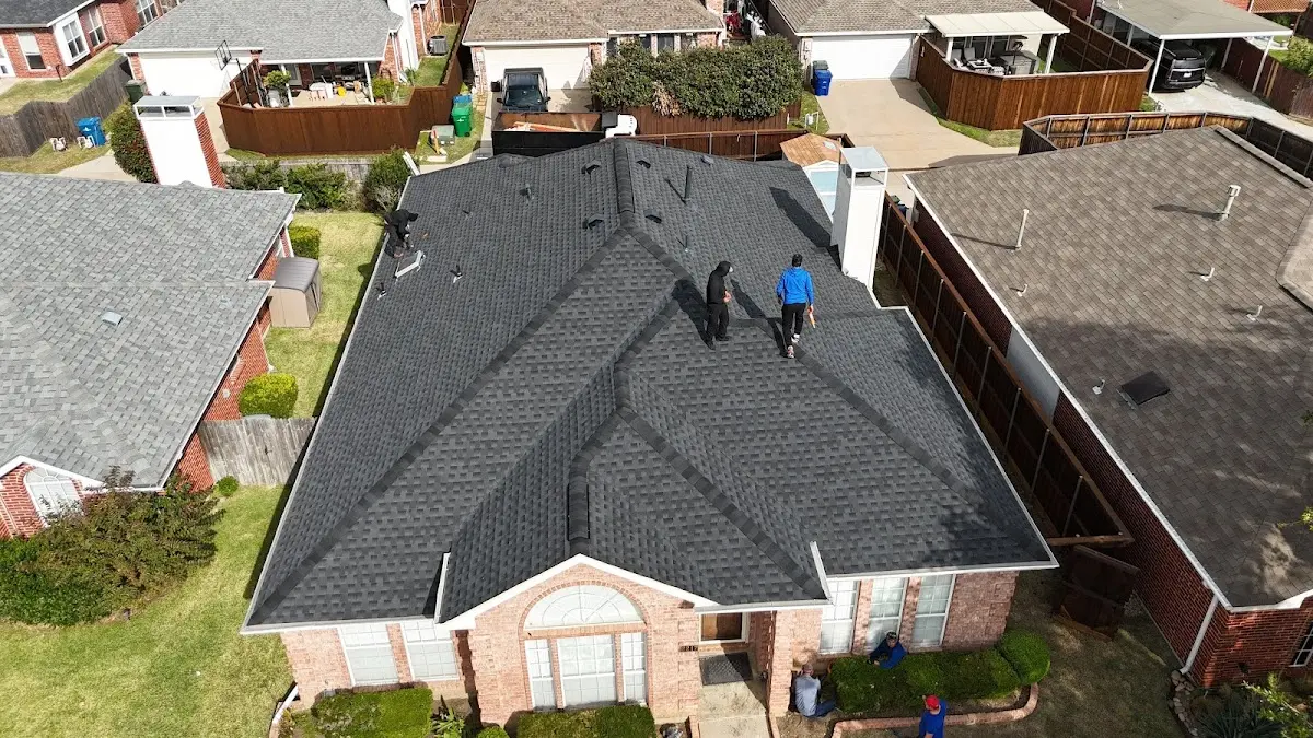 Slate & Tile Roof Repair work in progress on a Rolesville property